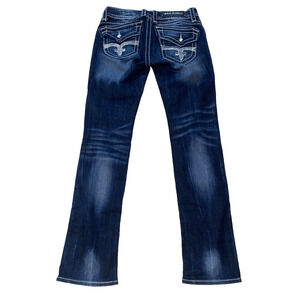 Rock Revival Women 28 Regular Scarlett Straight Denim Jean Western Cowgirl Rodeo